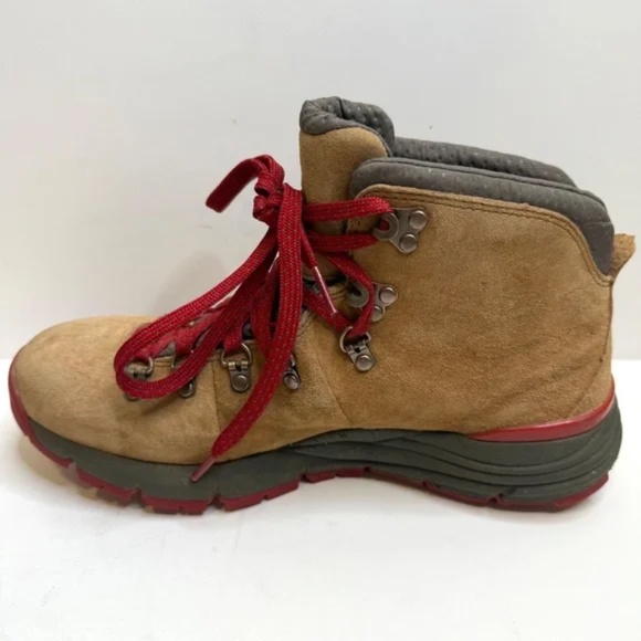 DANNER WOMEN'S MOUNTAIN 600 BROWN/RED Waterproof Vibram Size 9.5 - Picture 6 of 12